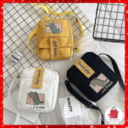 [Mã FASHIONT4WA giảm 10K đơn từ 50K] Túi Vải Canvas Đeo Chéo Quảng Châu Hình Khủng Long Trang Xinh Xắn Cho Nữ